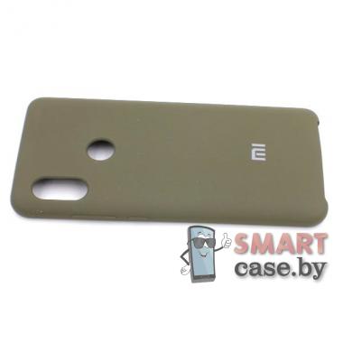 Силиконовый чехол Silicone Case для Xiaomi Redmi Note 5 Pro (Хаки)