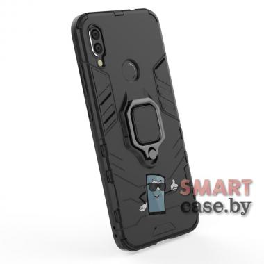 Гибридный противоударный чехол Kickstand для Xiaomi Redmi Note 7 (Чёрный)