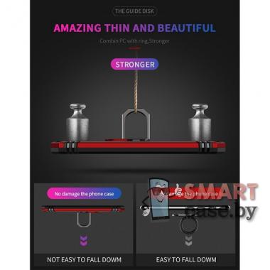 Противоударный чехол King TPU + PC с кольцом для Xiaomi Redmi Note 8 Pro (Синий)