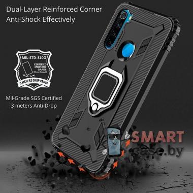 Силиконовый противоударный чехол Dropproof для Xiaomi Redmi Note 8 (Чёрный)