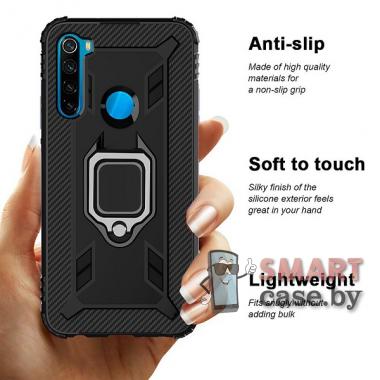 Силиконовый противоударный чехол Dropproof для Xiaomi Redmi Note 8 (Чёрный)