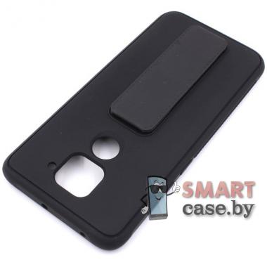 Силиконовый чехол с держателем TL Straps для Xiaomi Redmi Note 9 (Чёрный)