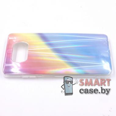 Силиконовый чехол Aurora Shine для Xiaomi Poco X3 (Розовый перелив)