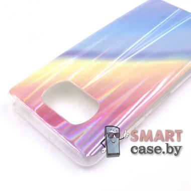 Силиконовый чехол Aurora Shine для Xiaomi Poco X3 (Розовый перелив)