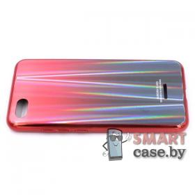Стеклянный чехол для Xiaomi Redmi 6A (Красный)
