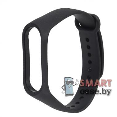 Силиконовый ремешок для фитнес - браслета MI Band 5/6 (Чёрный)