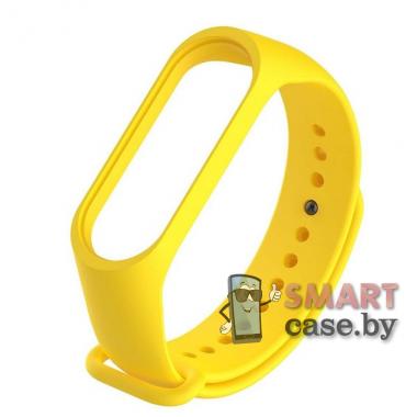Силиконовый ремешок для фитнес - браслета MI Band 5/6 (Жёлтый)