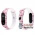 Ремешок для фитнес - браслета Mi Band 3/4 силиконовый (Бабочки)