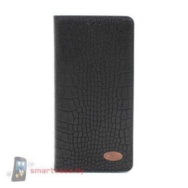 Чехол-книжка для Xiaomi Redmi 4X крокодил (чёрный)