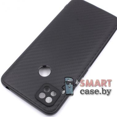 Силиконовый чехол Carbon Fiber для Xiaomi Redmi 9C (Чёрный)