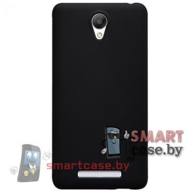 Чехол пластиковый для Xiaomi Redmi Note 2 Nillkin Frosted + пленка (Черный)