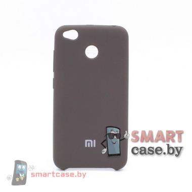 Силиконовый чехол Silicone Case для Xiaomi Redmi 4X (коричневый)