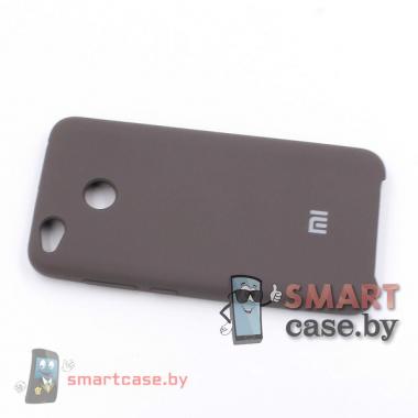 Силиконовый чехол Silicone Case для Xiaomi Redmi 4X (коричневый)