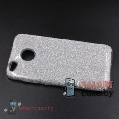 Силиконовый чехол для Xiaomi Redmi 4X 3в1 (серебряный)