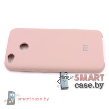 Силиконовый чехол Silicone Case для Xiaomi Redmi 4X (пудровый)