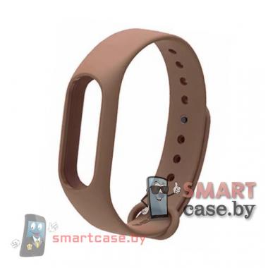 Ремешок для фитнес - браслета Mi Band 2 силиконовый (Коричневый)