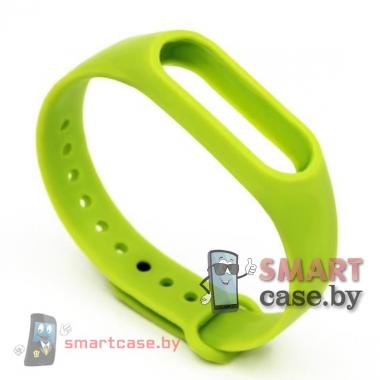 Ремешок для фитнес - браслета Mi Band 2 силиконовый (Салатовый)