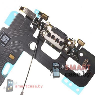 Шлейф для iPhone 7 разъем зарядки, микрофон OEM (черный)