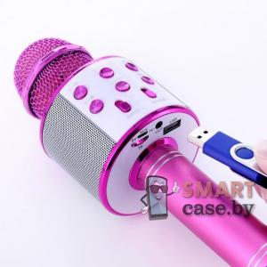 Караоке микрофон WSTER WS-858 беспроводной, copy (Розовый)
