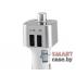 ФМ модулятор CarB5 Bluetooth + громкая связь (Белый-серебро)