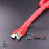Кабель Type C - USB для зарядки и синхронизации 100см плоский (красный)