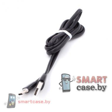 Кабель Type C - USB для зарядки и синхронизации 100см плоский (чёрный)